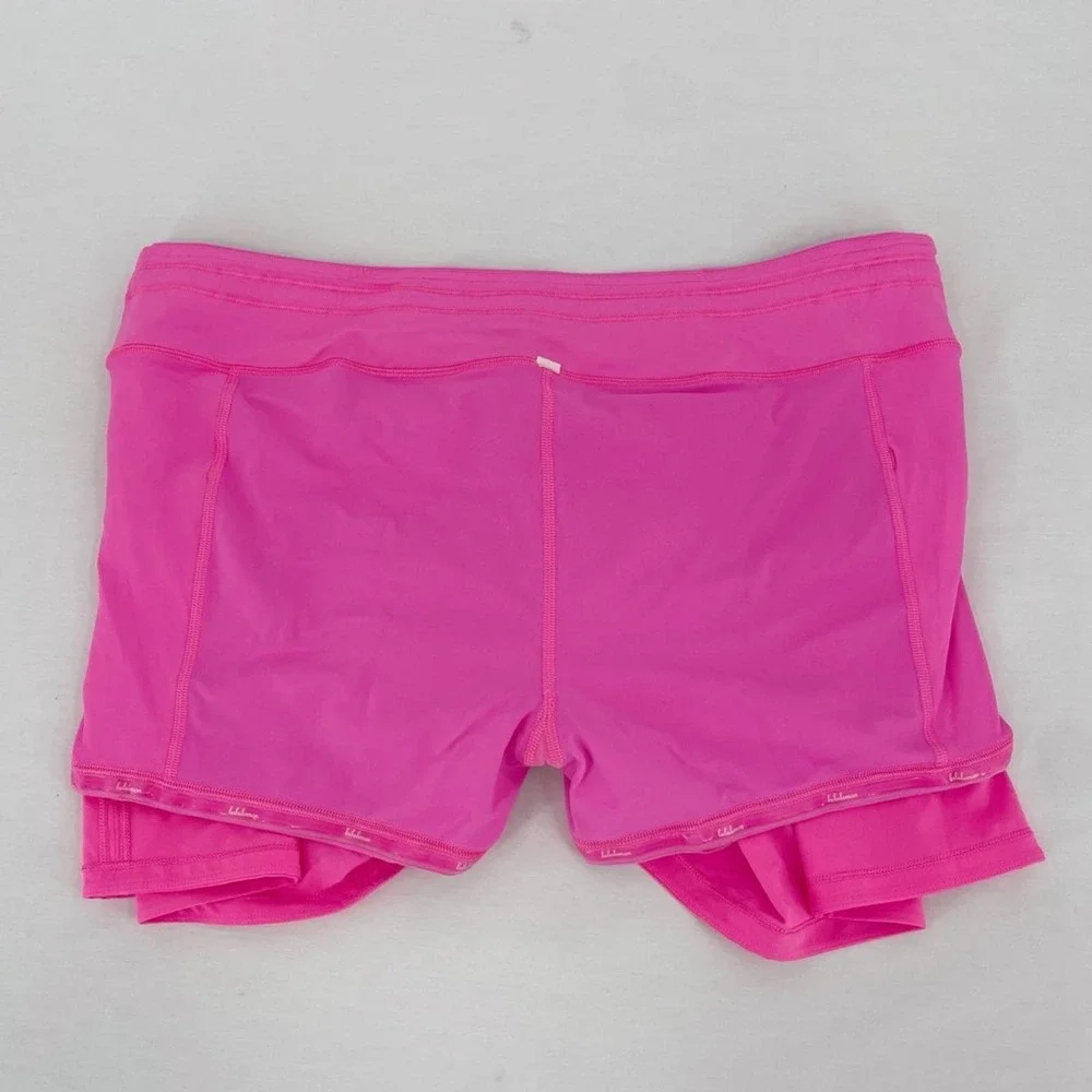 Lululemon Tall Pace Rival Skirt Electric Bright Hot Pink Golf Tennis Skort 14 - Picture 9 of 12